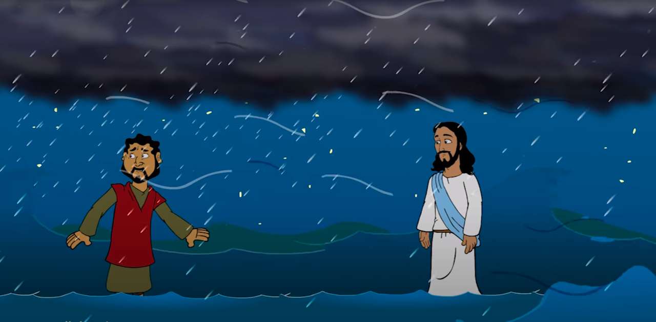 Jesus auf dem Meer Puzzlespiel online