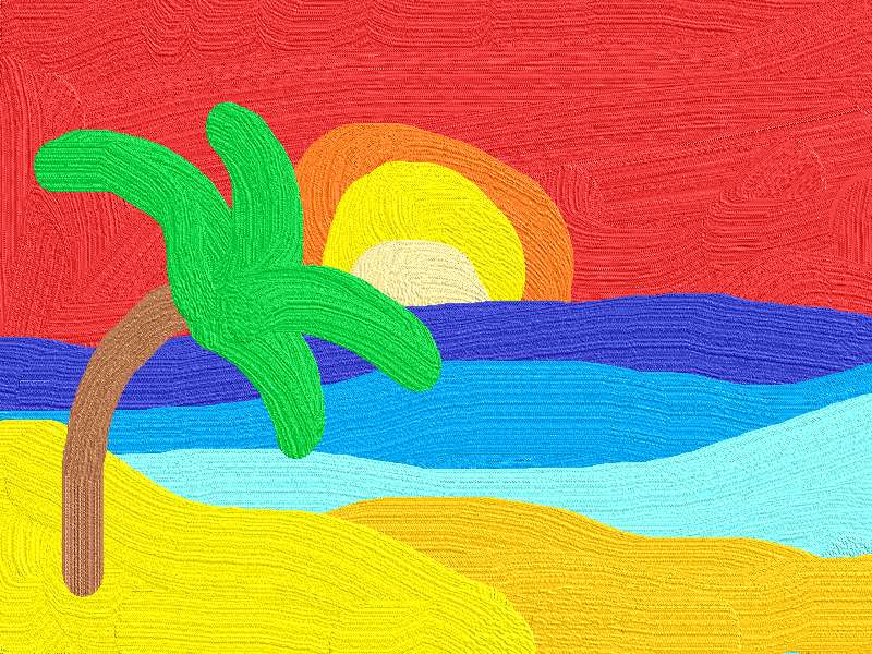 coucher de soleil sur la plage puzzle en ligne