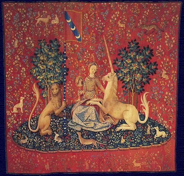 Lady with a unicorn (series of tapestries) online puzzle