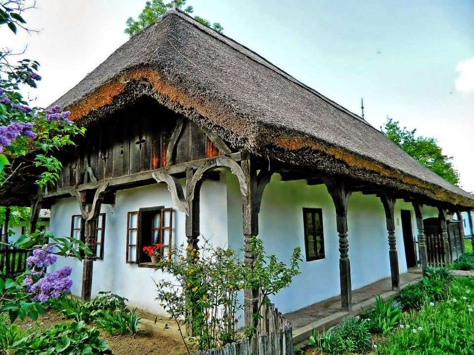 Casas históricas na vila-museu da Hungria puzzle online