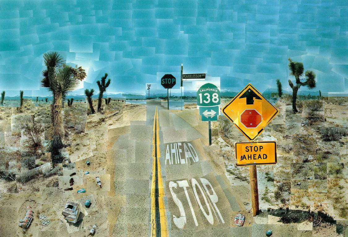 "Pearblossom Highway" (1986) David Hockney online puzzel