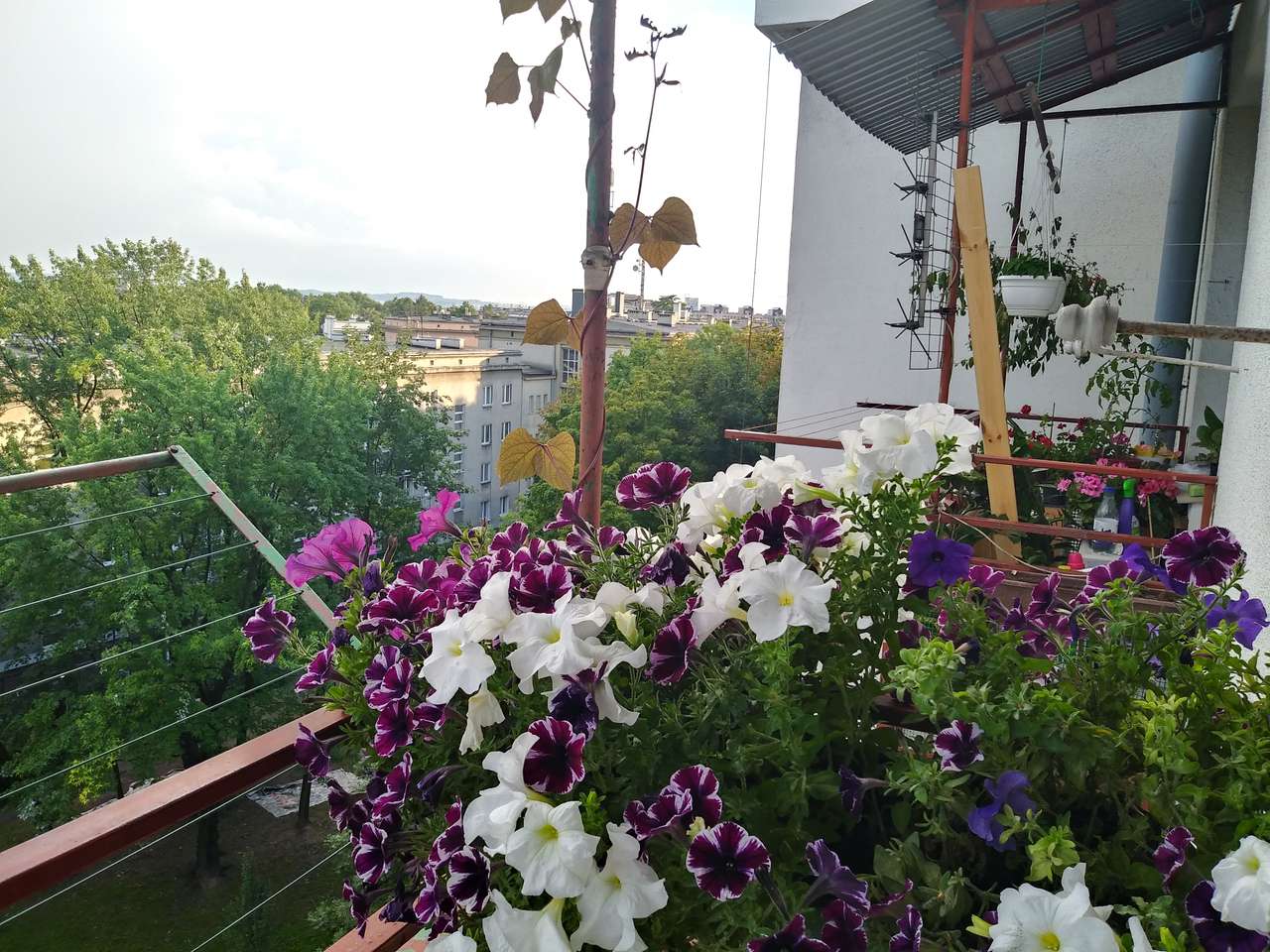 Blomma balkonger pussel på nätet