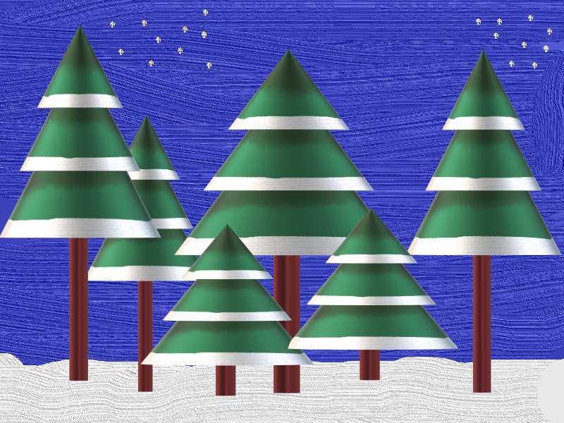 Winter forest 's nachts legpuzzel online