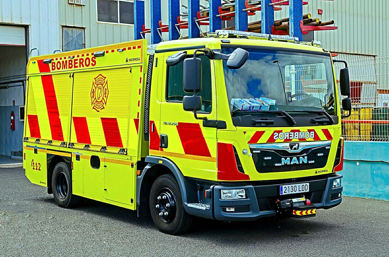 Spanisches Feuerwehrfahrzeug Puzzlespiel online