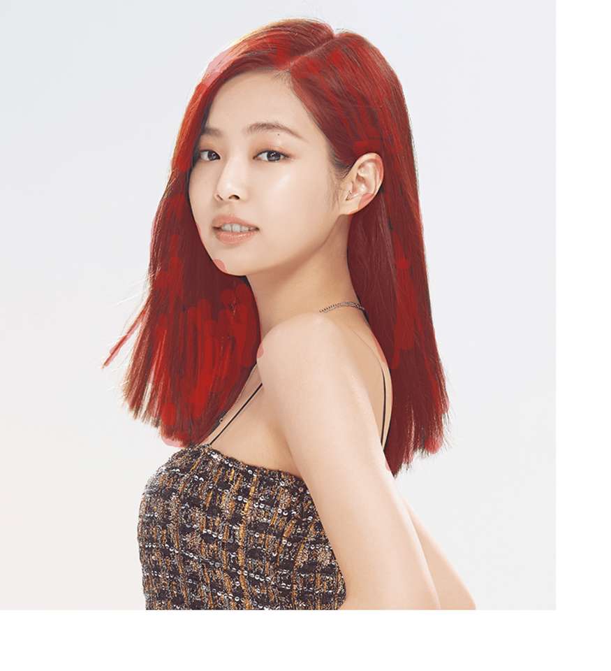 Jennie con el pelo rojo rompecabezas en línea