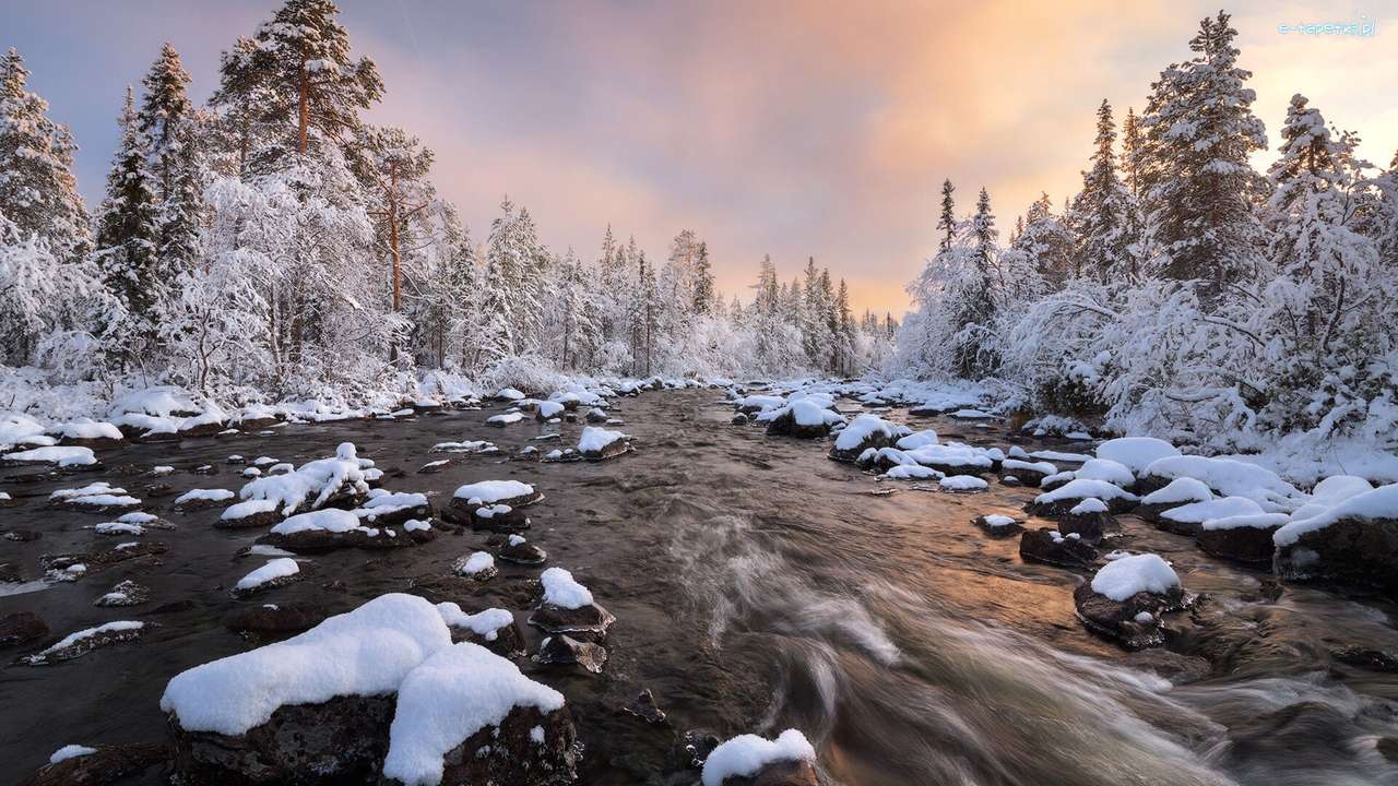 река през зимата онлайн пъзел