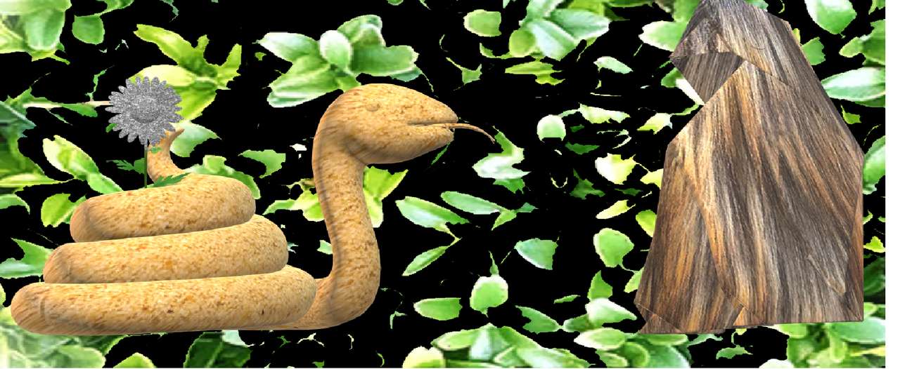 φίδι με ένα λουλούδι online παζλ