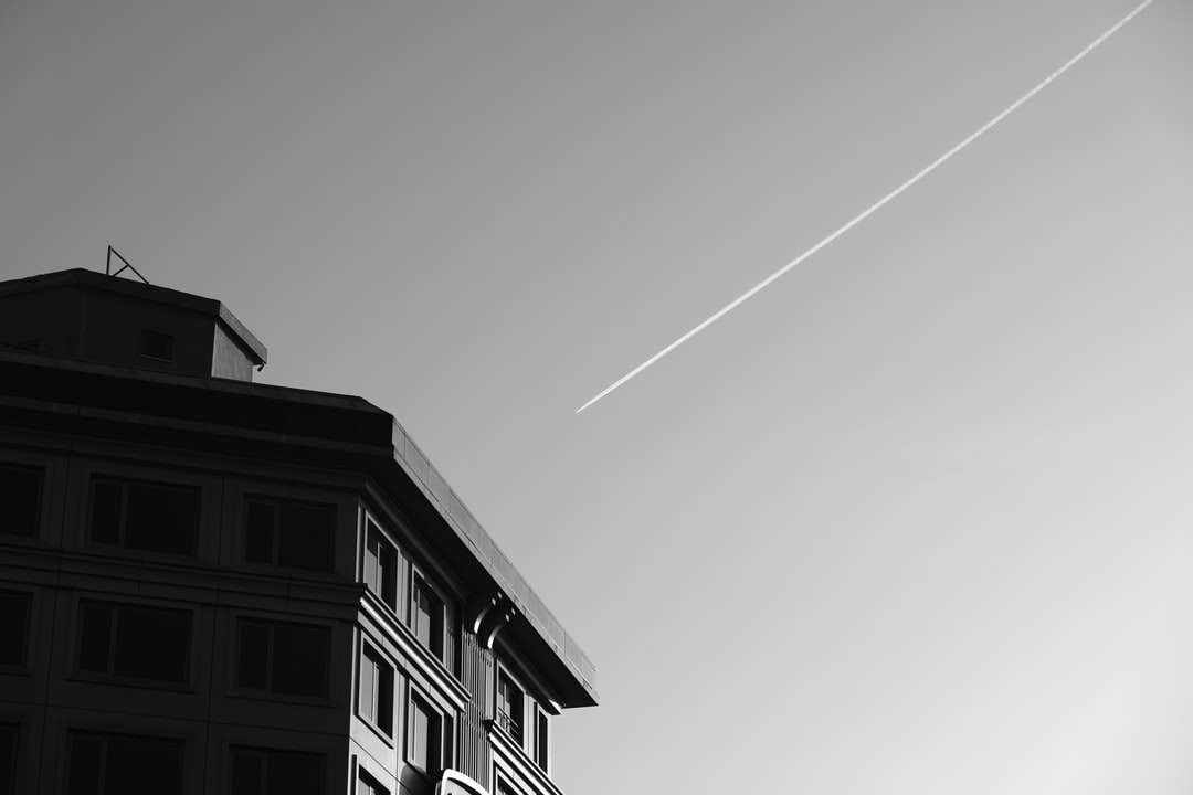grijswaardenfoto van een gebouw legpuzzel online
