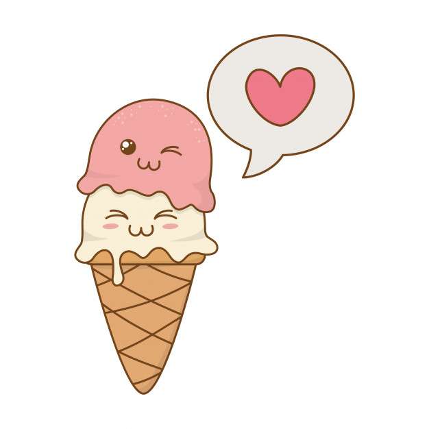 Παγωτό Kawaii online παζλ