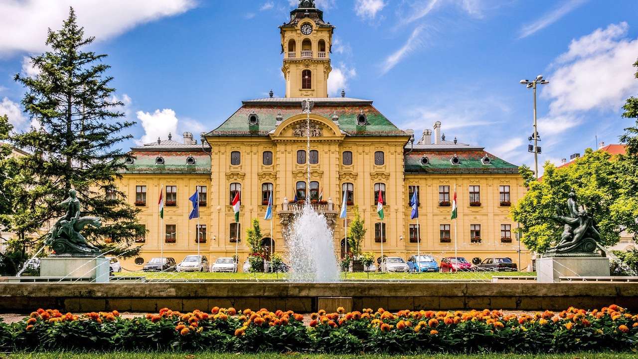 Сегедски град в Унгария онлайн пъзел