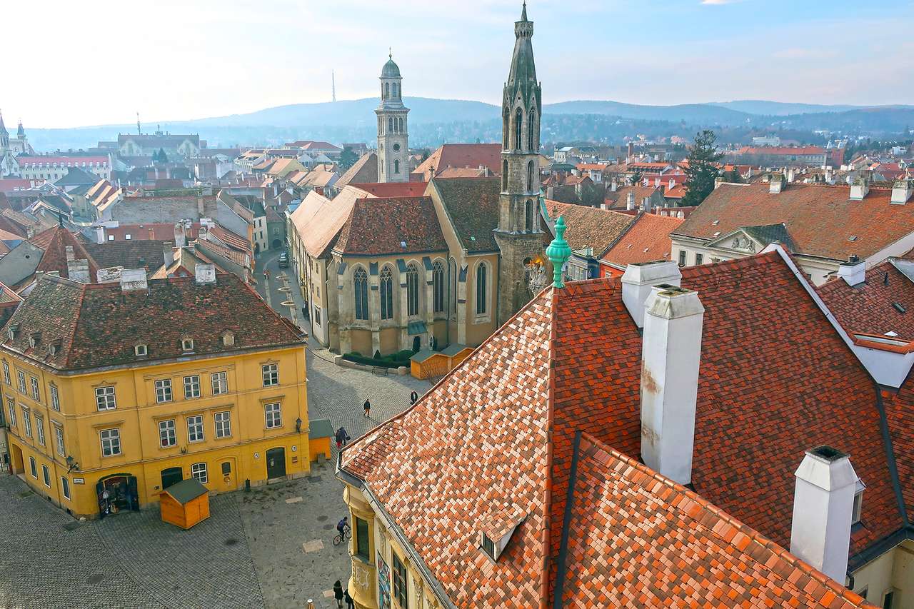 Cidade Sopron na Hungria quebra-cabeças online
