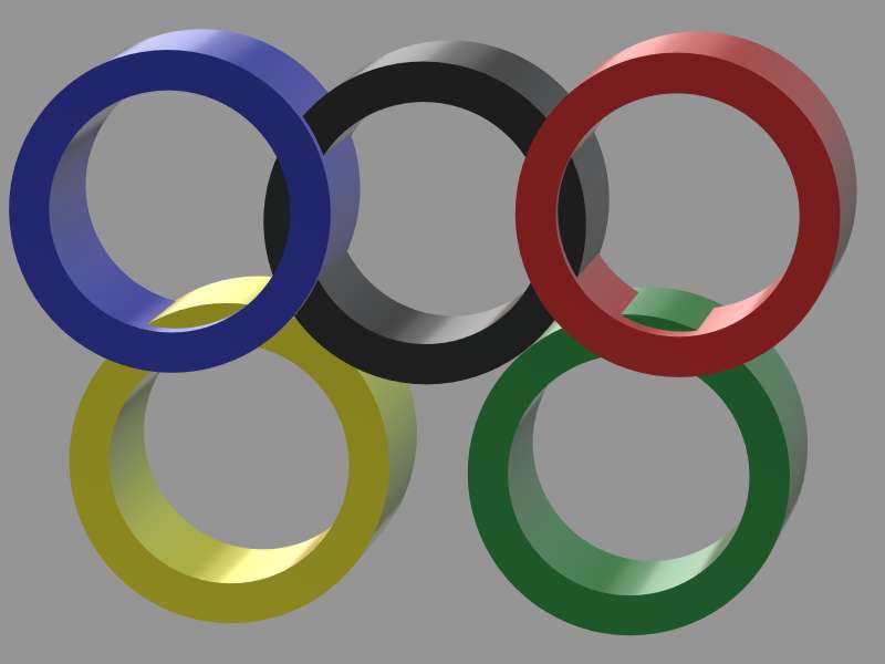 Olympiska ringar pussel på nätet