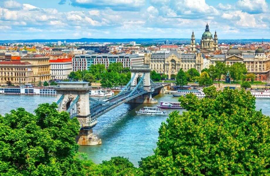 Cityscape van Boedapest Hongarije legpuzzel online