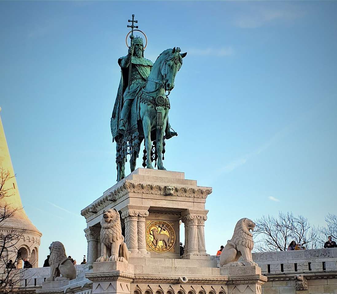Άγαλμα του Αγίου Στεφάνου Βουδαπέστη Ουγγαρία online παζλ