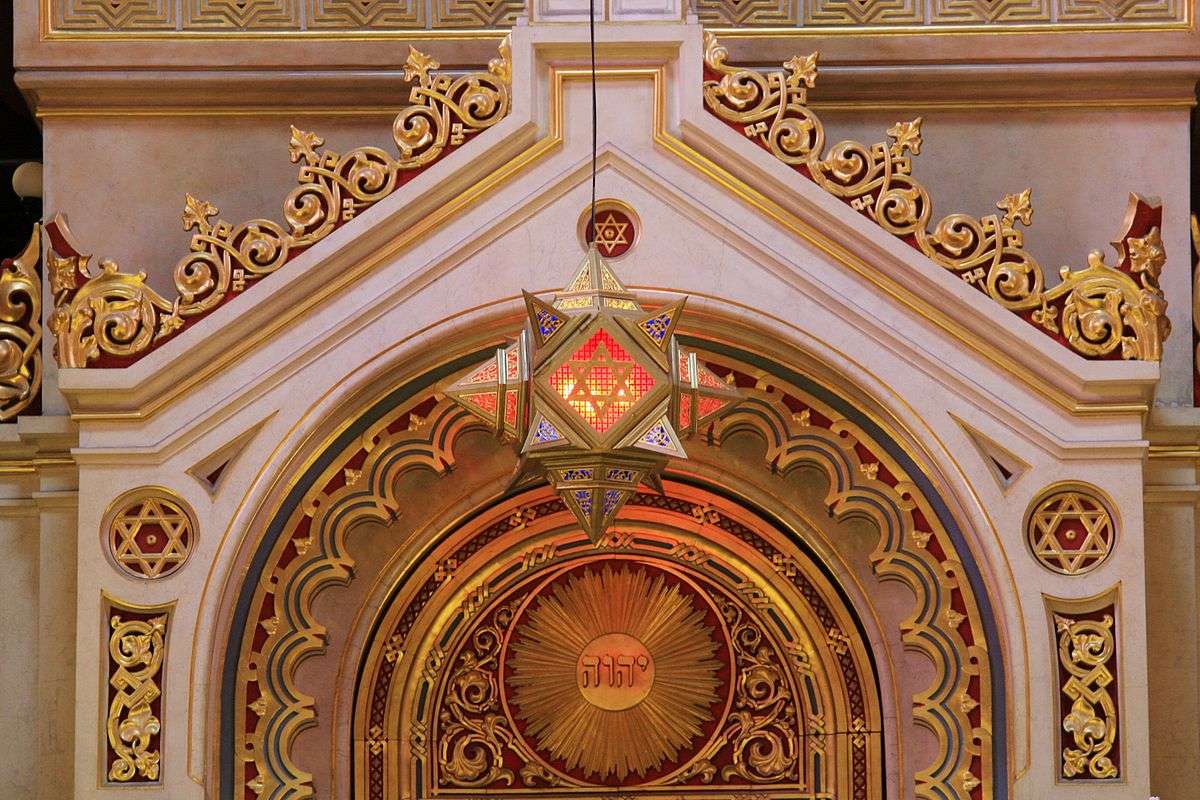 Budapešťská synagoga Interiér Maďarsko online puzzle