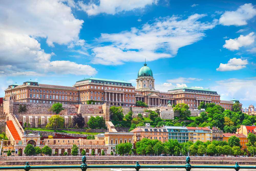 Budapest Castle Hill i Ungern pussel på nätet