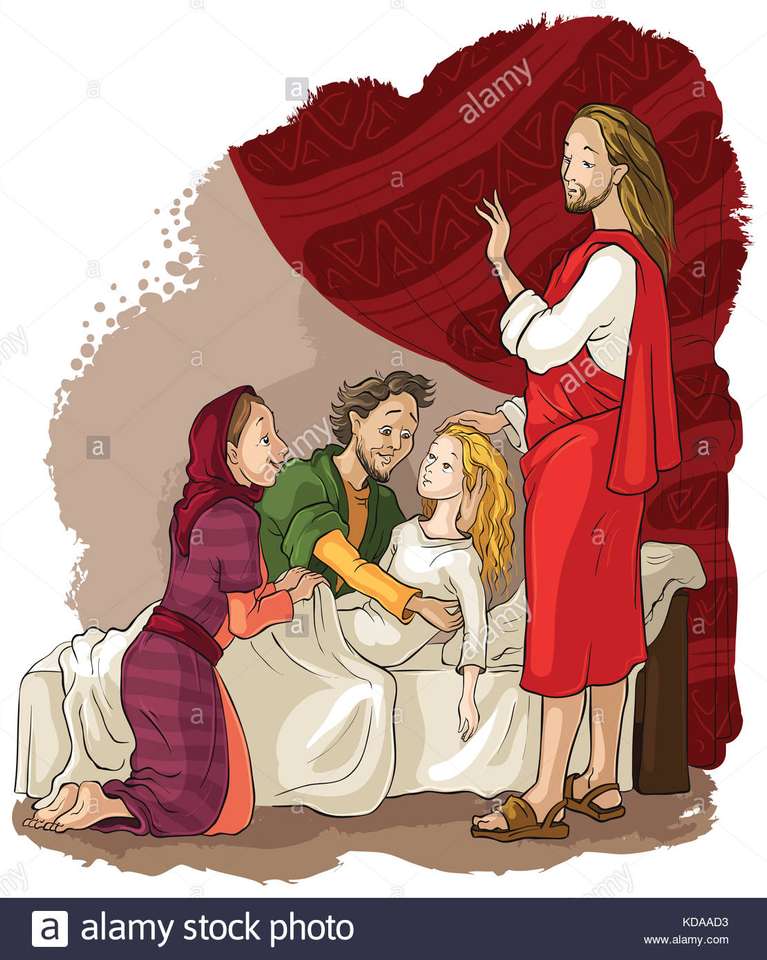 Jesús revive a la hija de Jairo rompecabezas en línea