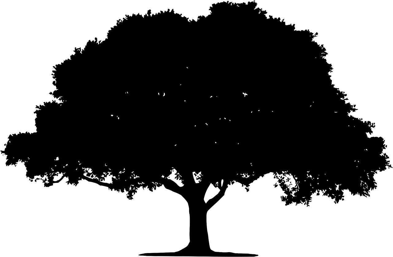 Baum Silhouette Online-Puzzle