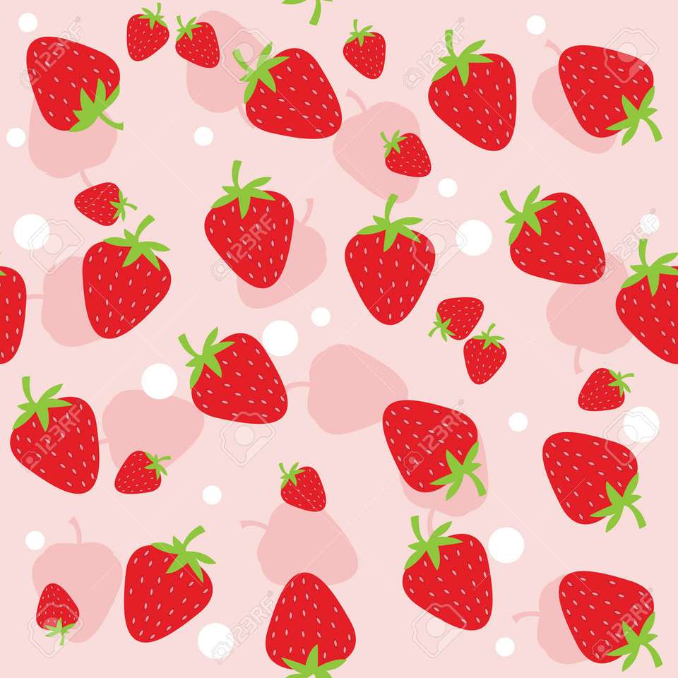 jordgubbe och floricica Pussel online