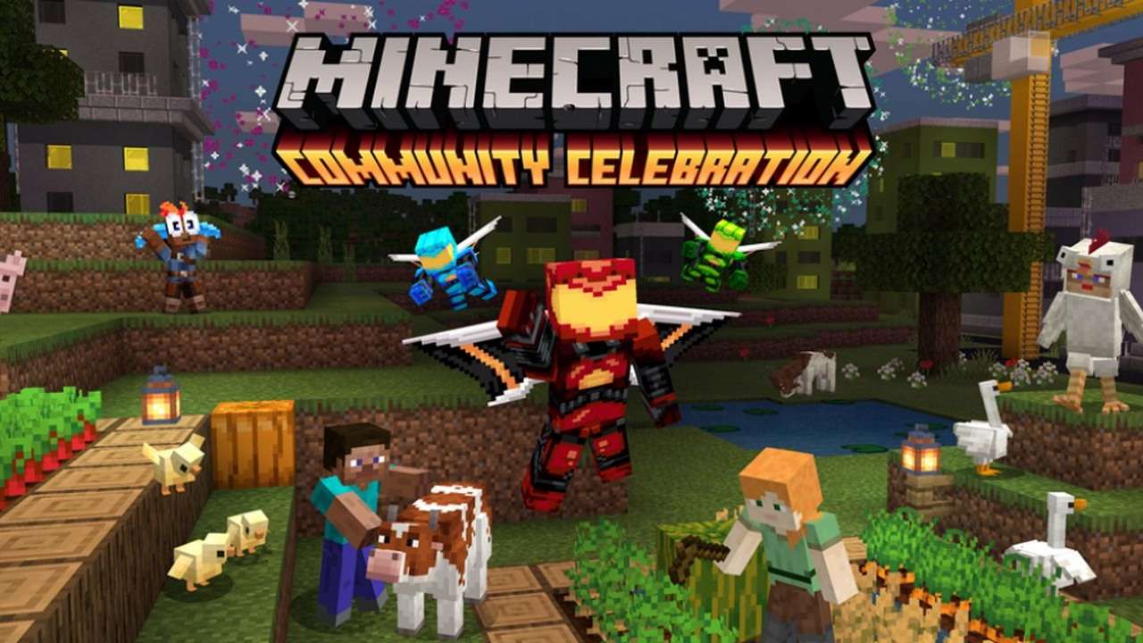 Minecraftコミュニティのお祝い ジグソーパズルオンライン