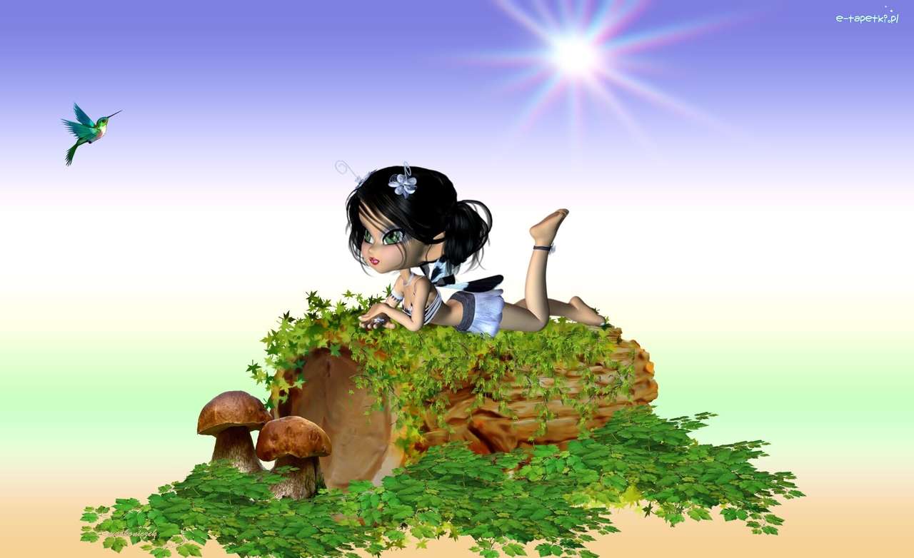een pop op een boomstronk online puzzel