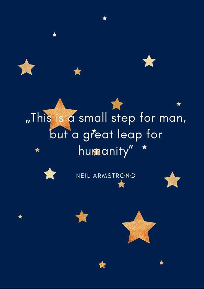 Neil Armstrong - "Het is een kleine stap voor een man ..." legpuzzel online