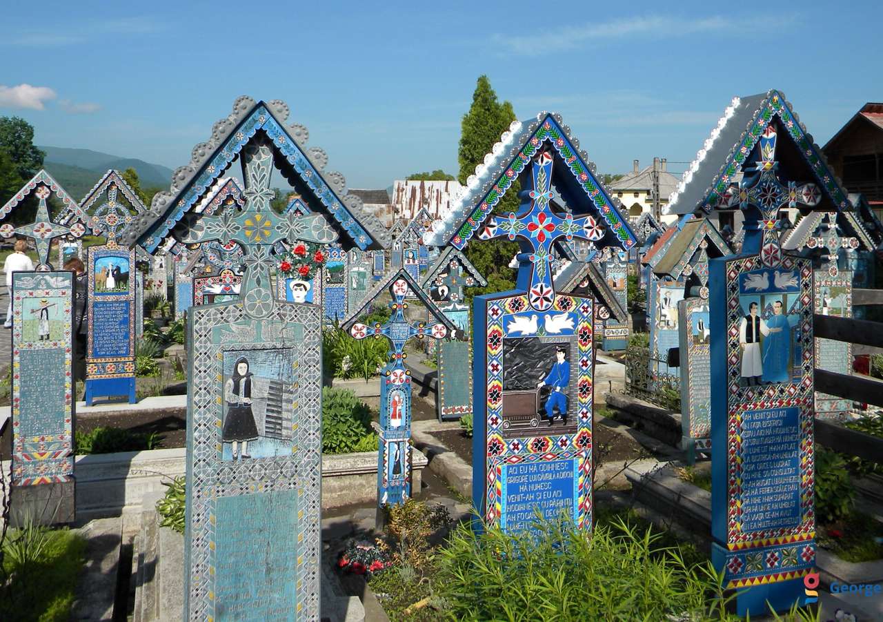 Grabstätten in Maramures in Rumänien Online-Puzzle