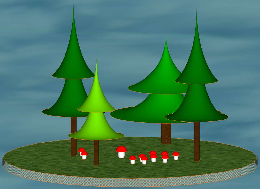 Geheimnisvoller 3D-Wald Online-Puzzle