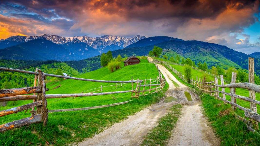 Paisaje de Transilvania en Rumania rompecabezas en línea