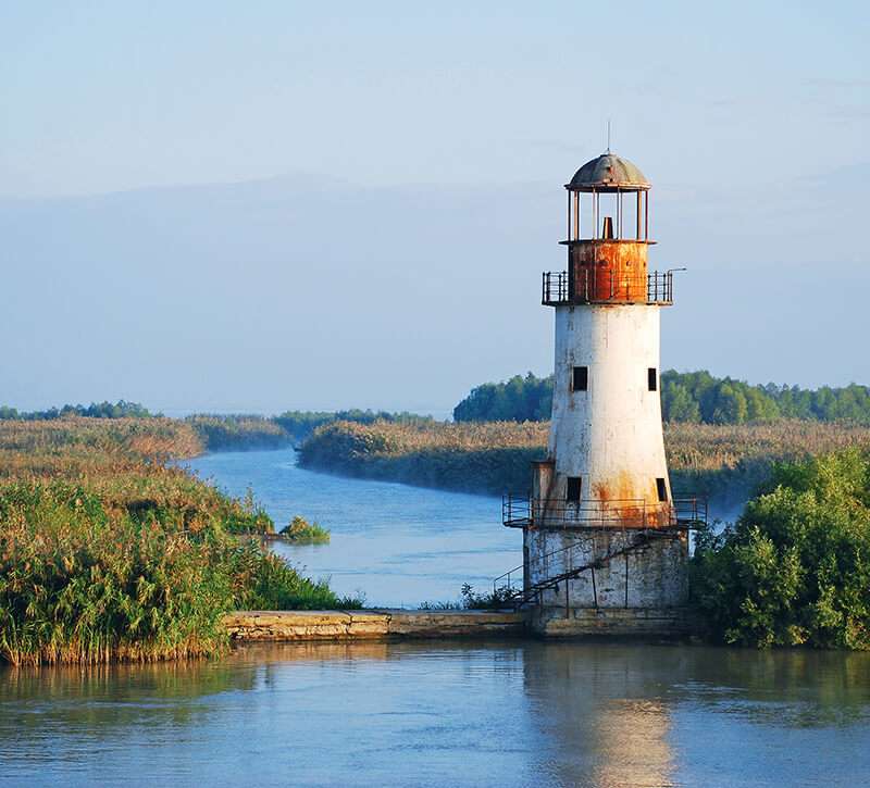 Világítótorony a Duna-delta Romániában online puzzle