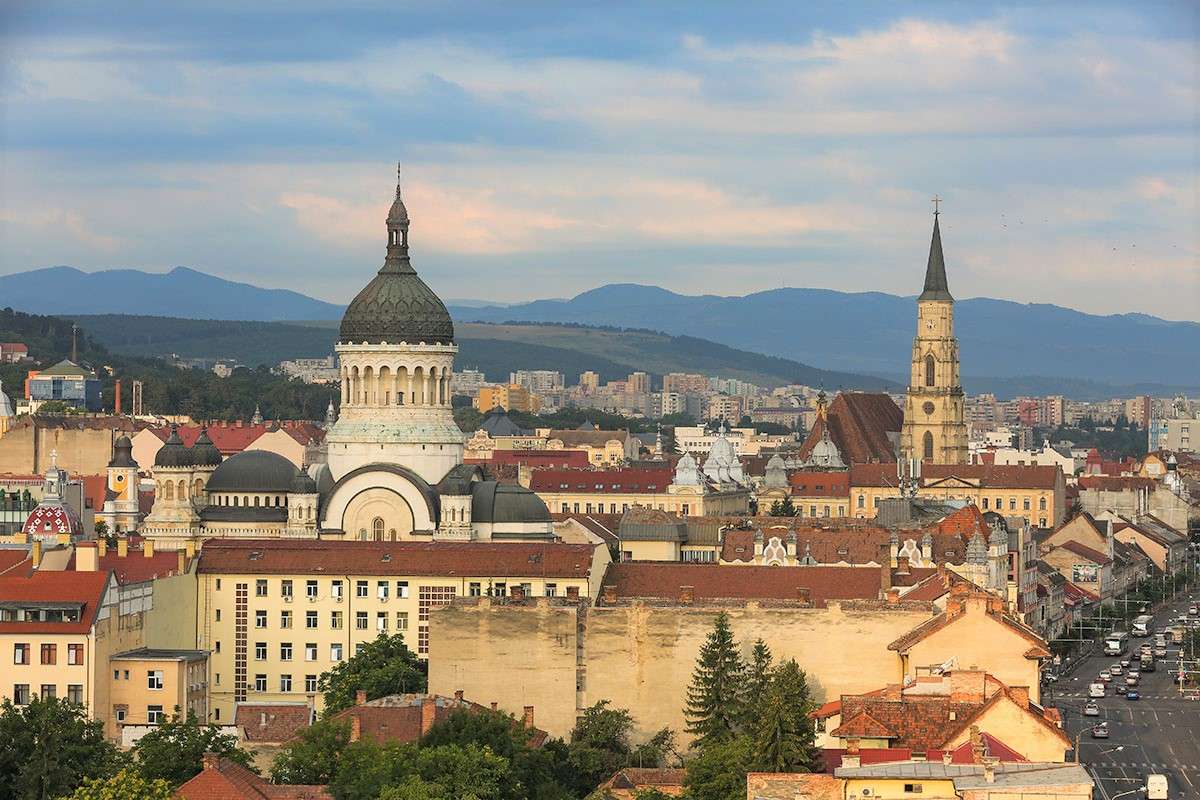 De stad Cluj Napoca in Roemenië legpuzzel online