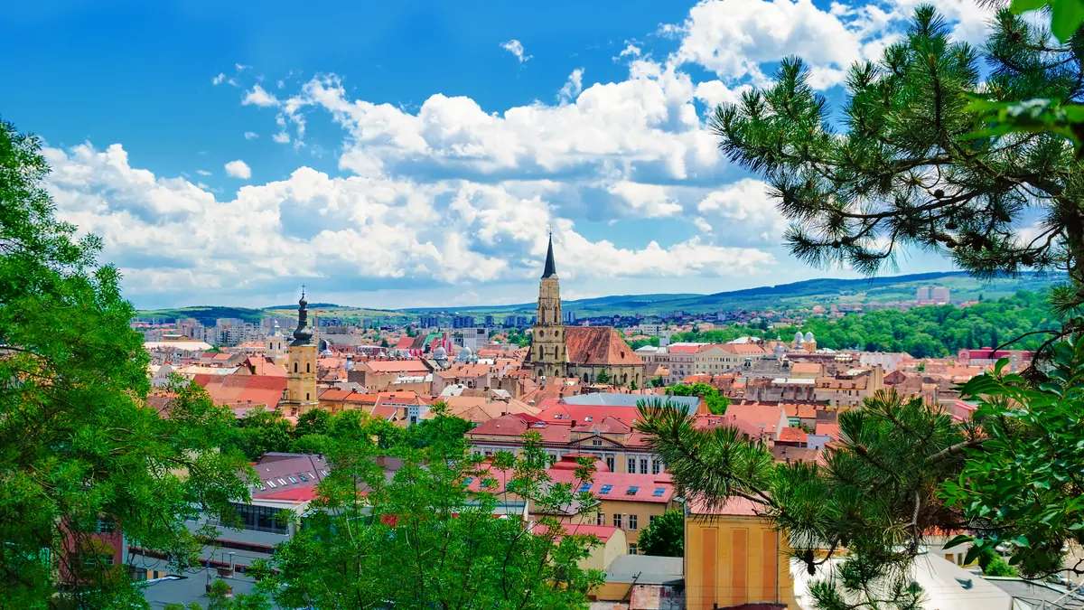 De stad Cluj Napoca in Roemenië online puzzel