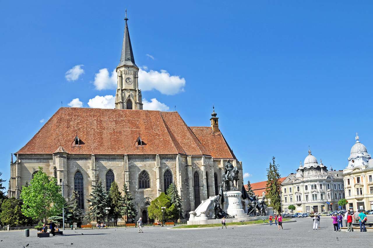 Църква Клуж Напока в Румъния онлайн пъзел