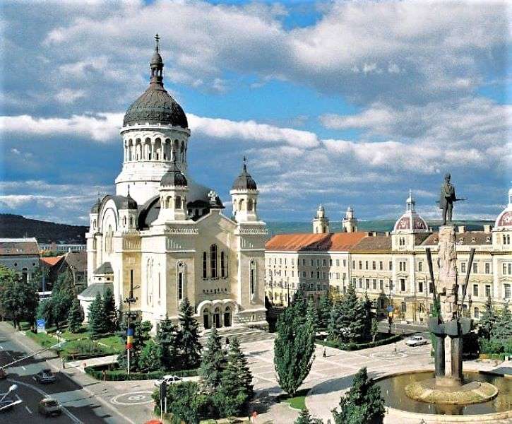 De stad Cluj Napoca in Roemenië legpuzzel online
