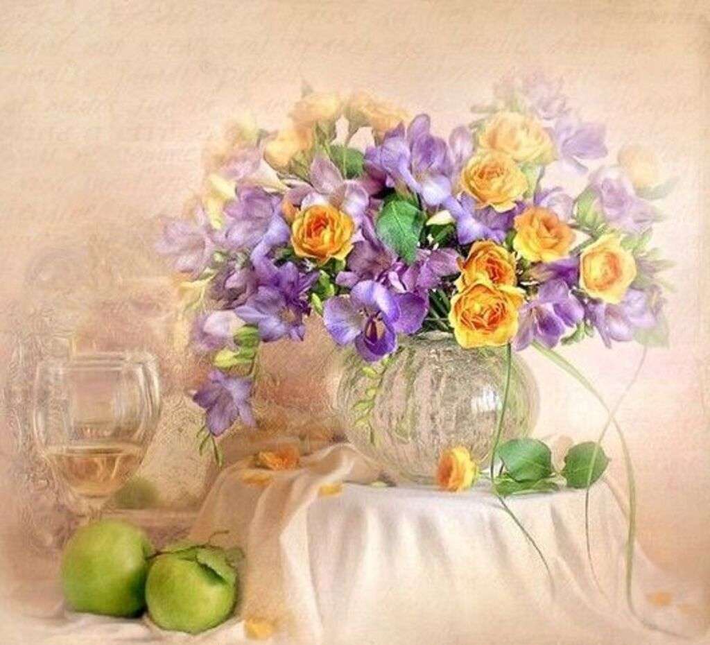 Still life flowers and fruits jigsaw puzzle