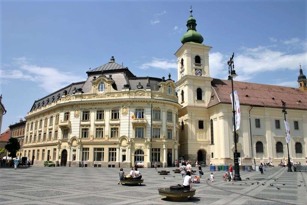 Sibiu stad i Rumänien pussel på nätet