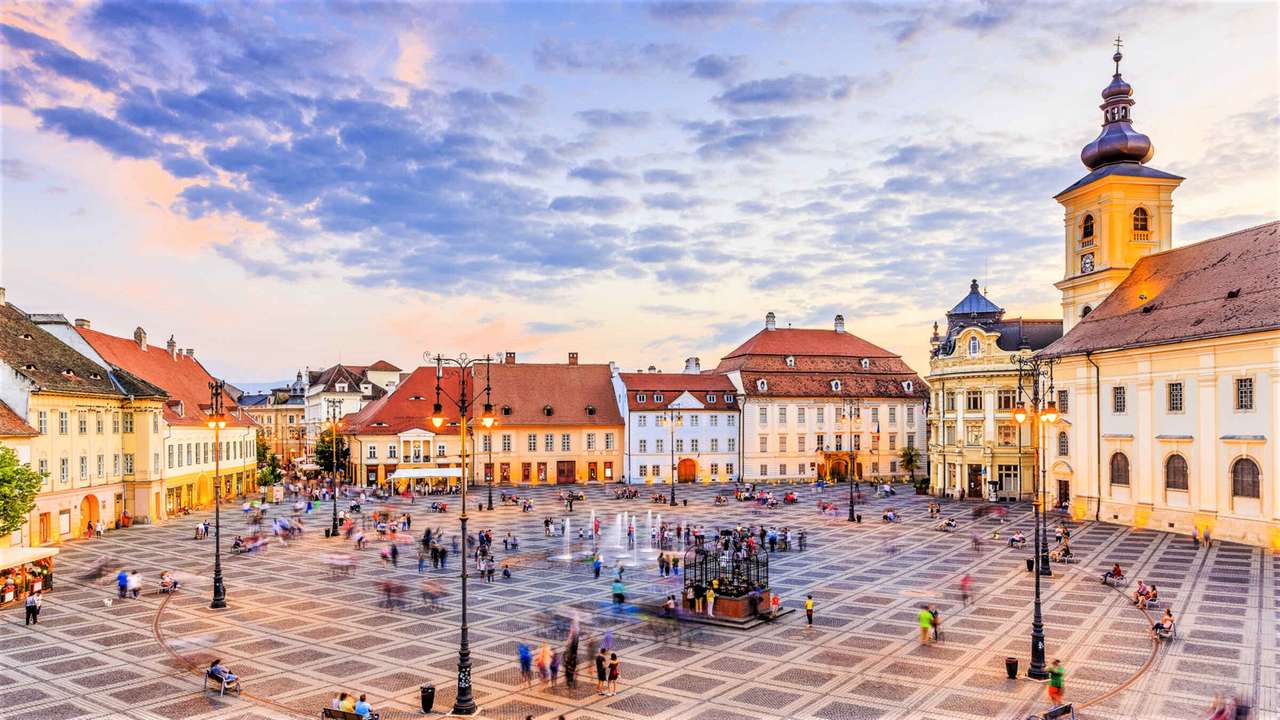 Cidade de Sibiu na Romênia quebra-cabeças online