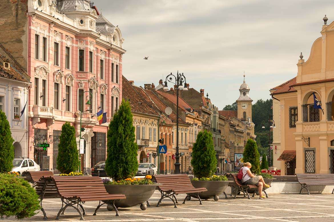 město Brasov v Rumunsku online puzzle
