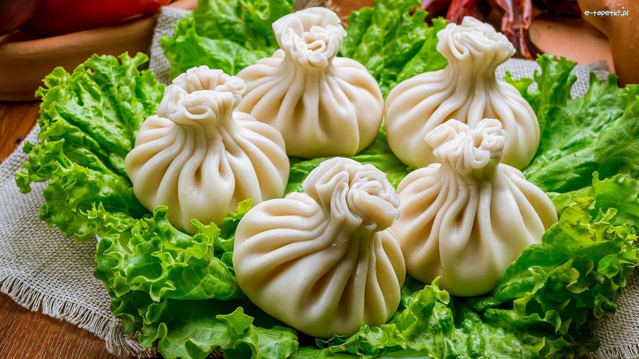 Georgian dumplings - dumplings online puzzle