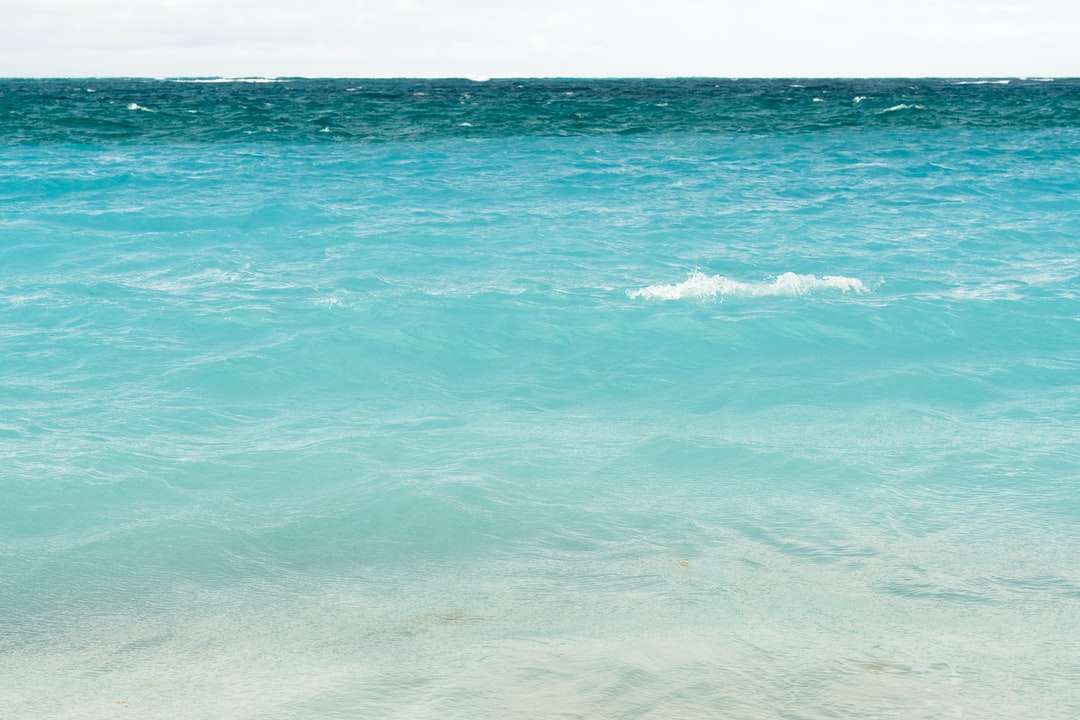 agua de mar azul durante el día rompecabezas en línea