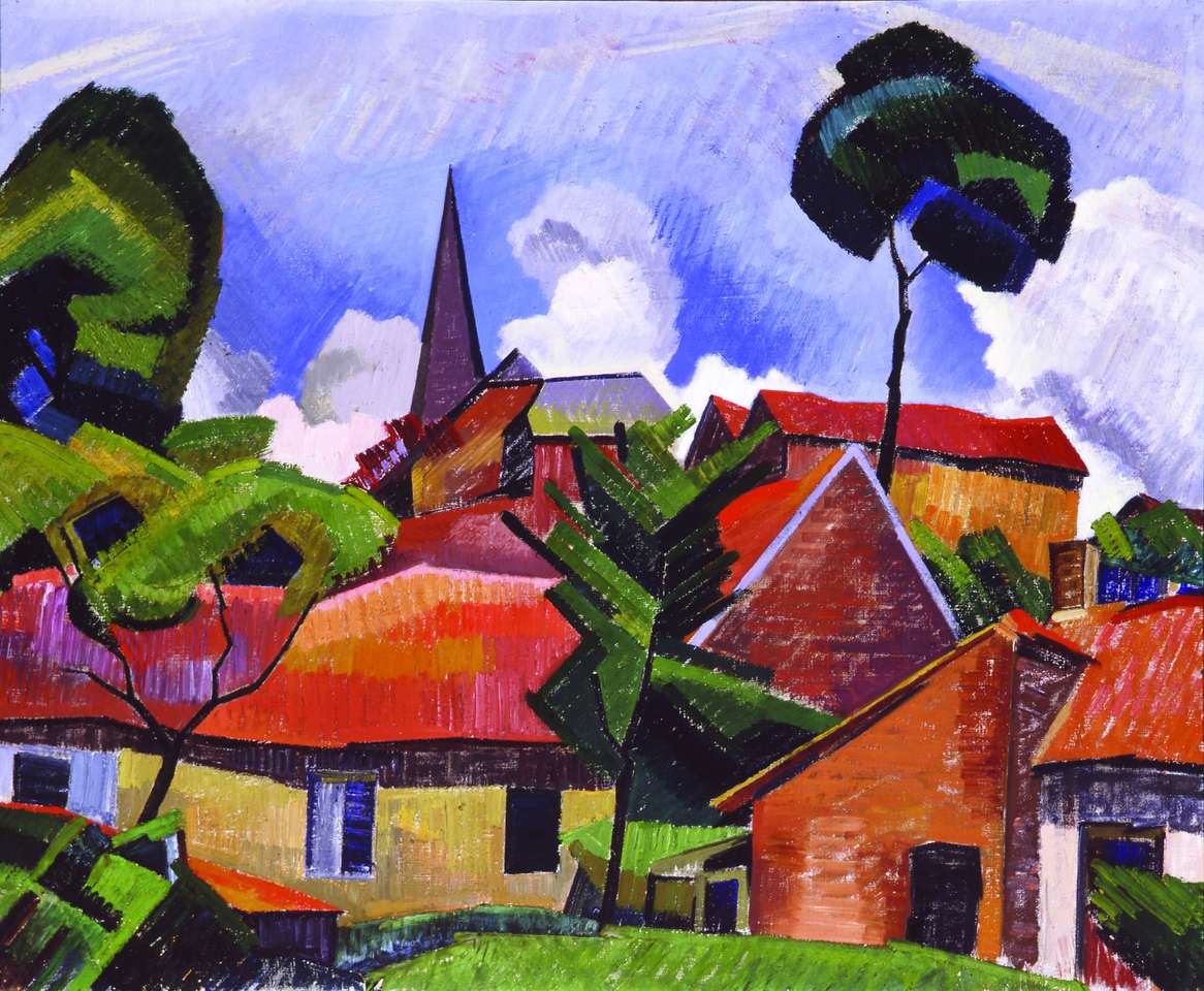 "Άποψη του χωριού" (1911) του Auguste Herbin online παζλ