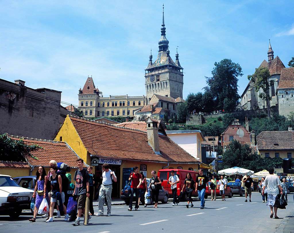 Πόλη Sighisoara στη Ρουμανία παζλ online