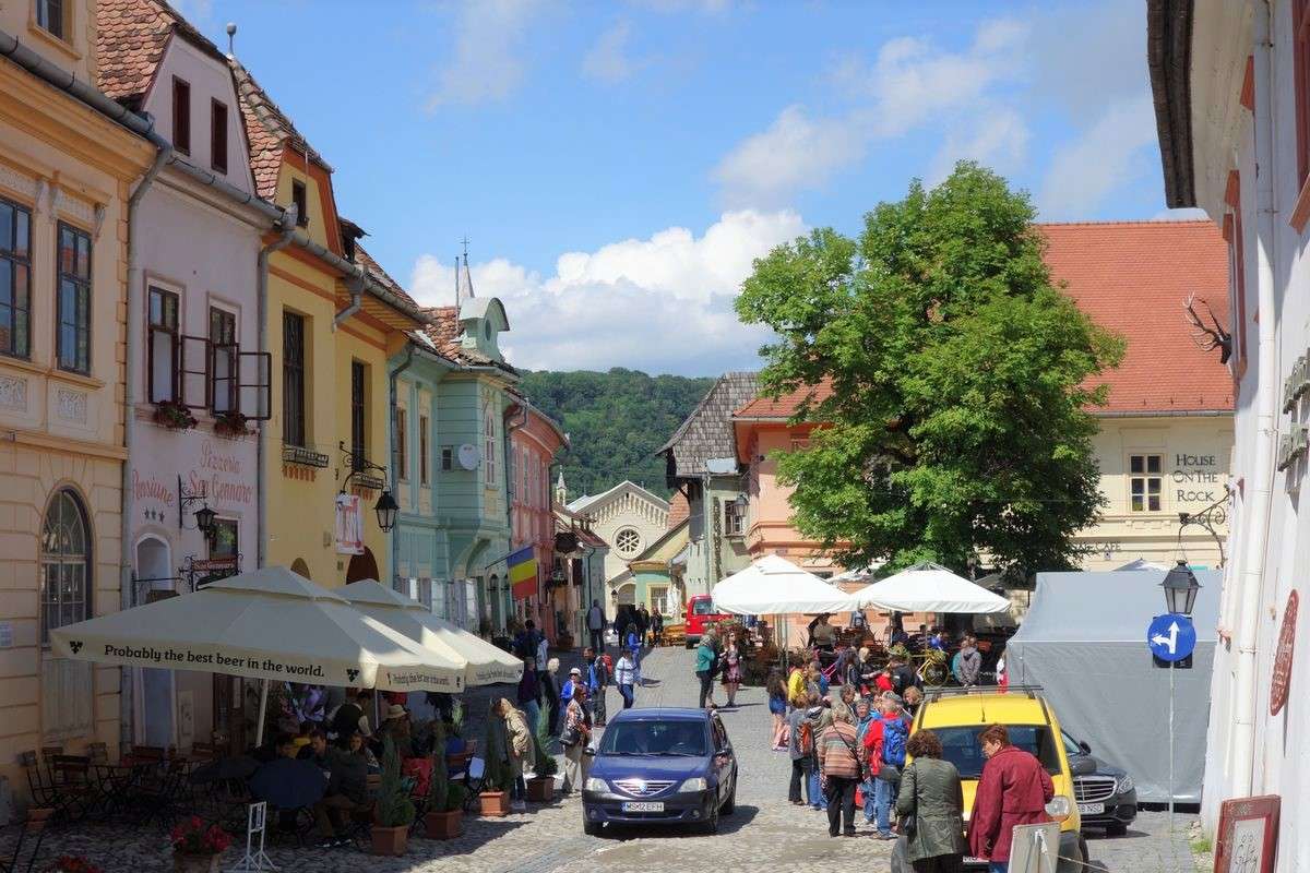 Πόλη Sighisoara στη Ρουμανία online παζλ