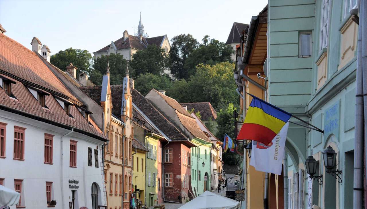 Cidade de Sighisoara na Romênia quebra-cabeças online