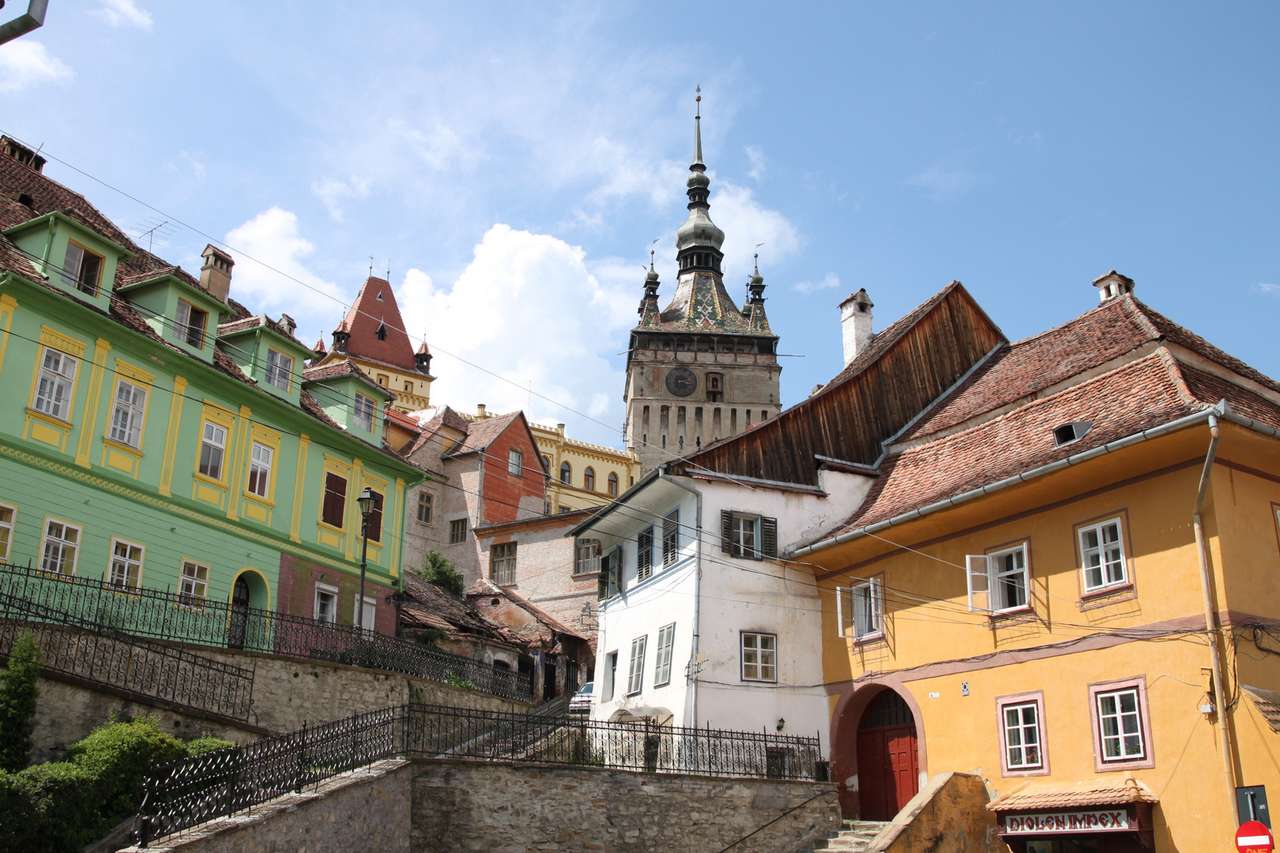Sighisoara stad in Roemenië online puzzel