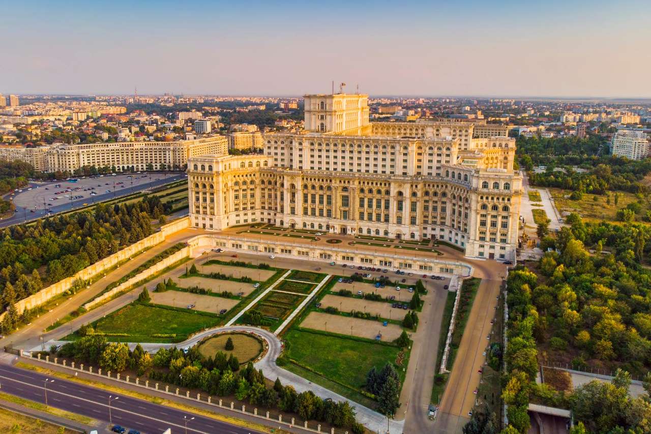 Parlamentsgebäude in Bukarest Rumänien Online-Puzzle