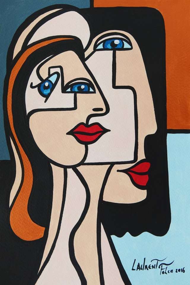 pintura de rosto puzzle online