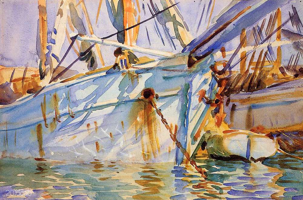 "In a Levantine Port" (1905) door J.Singer Sargent online puzzel