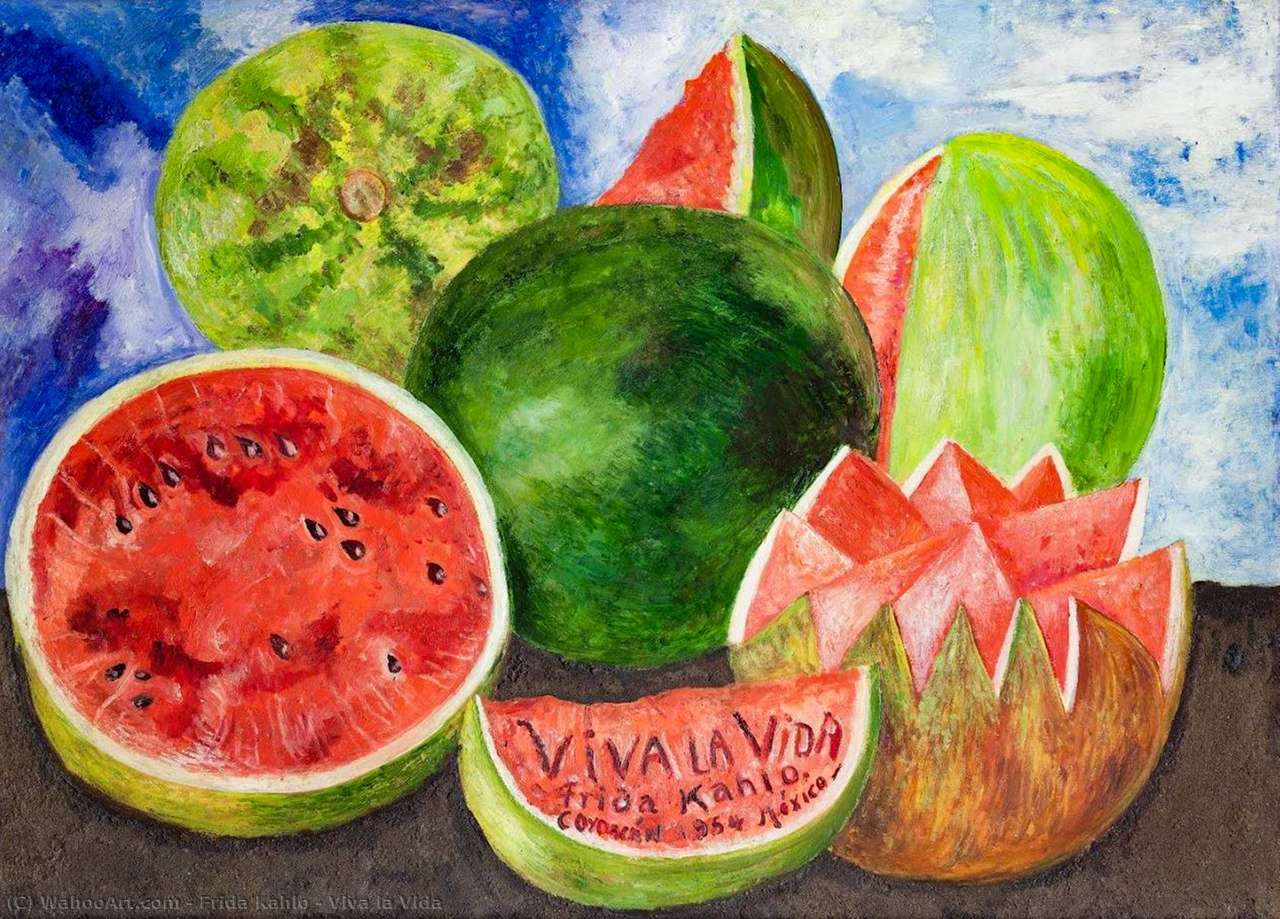 „viva la vida“ (1954) od Fridy Kahlo online puzzle