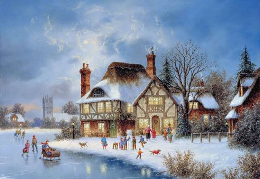 Engelse winter. online puzzel